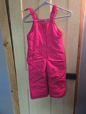 London Fog Hot Pink Kids Snow Overalls